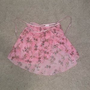 Women’s pink floral ballet skirt, AS